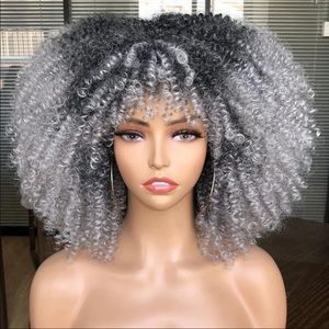 COPY - Women’s ladies Afro curly gray wig
